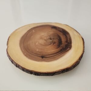 Lipper International Handcrafted Acacia Tree Bark Server / Plant Stand